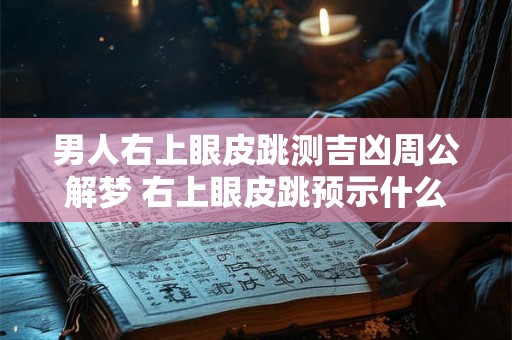 男人右上眼皮跳测吉凶周公解梦 右上眼皮跳预示什么周公解梦