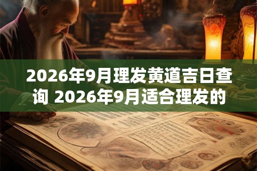 2026年9月理发黄道吉日查询 2026年9月适合理发的好日子 2026年9月理发黄道吉日查询 2026年9月适合理发的好日子