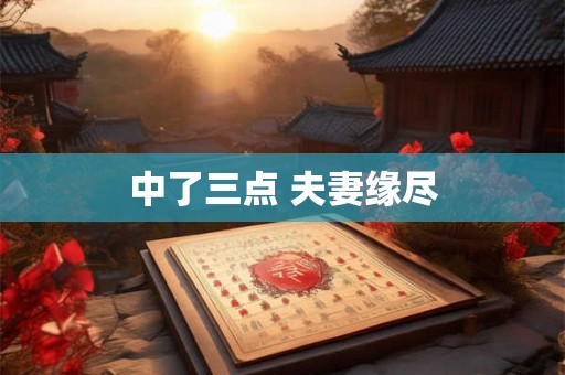 中了三点 夫妻缘尽
