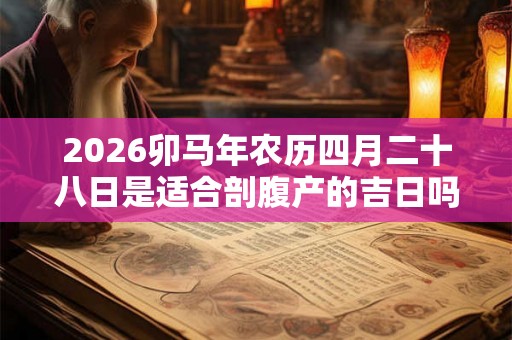 2026卯马年农历四月二十八日是适合剖腹产的吉日吗 2026卯马年农历四月二十八日是适合剖腹产的吉日吗