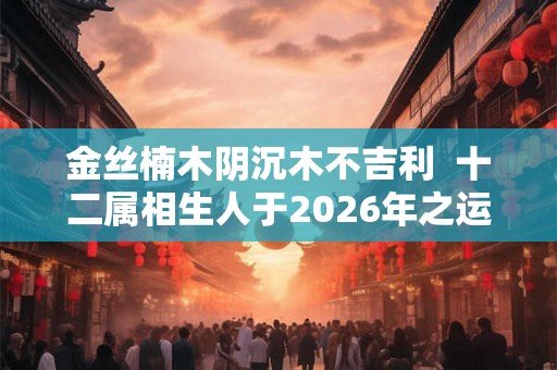 金丝楠木阴沉木不吉利  十二属相生人于2026年之运图