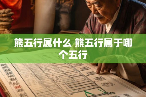熊五行属什么 熊五行属于哪个五行 熊五行属什么 熊五行属于哪个五行