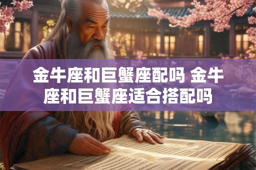 金牛座和巨蟹座配吗 金牛座和巨蟹座适合搭配吗