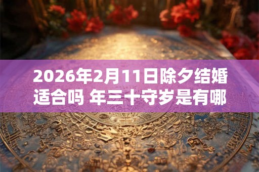 2026年2月11日除夕结婚适合吗 年三十守岁是有哪些寓意