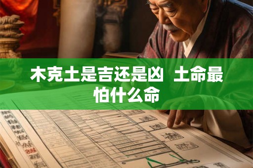 木克土是吉还是凶  土命最怕什么命