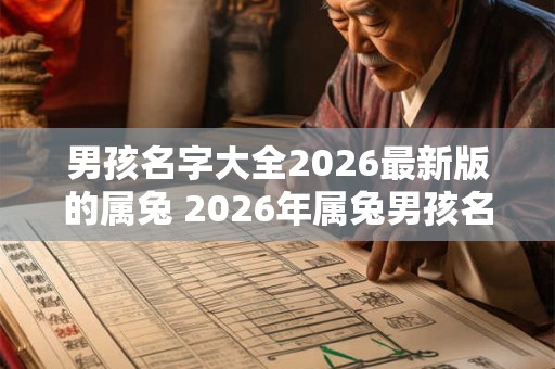 男孩名字大全2026最新版的属兔 2026年属兔男孩名字大全你知道有哪些好听的名字吗