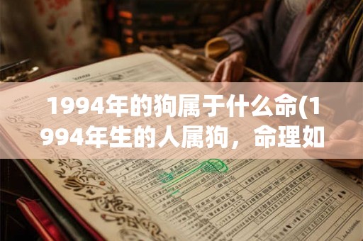 1994年的狗属于什么命(1994年生的人属狗，命理如何？)