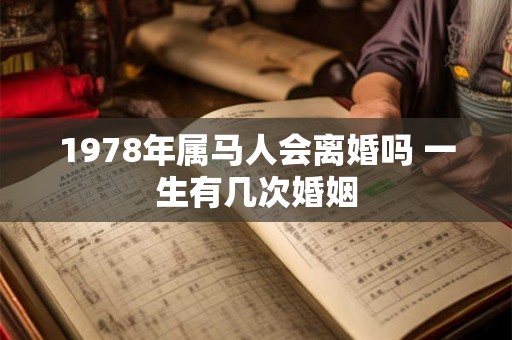 1978年属马人会离婚吗 一生有几次婚姻