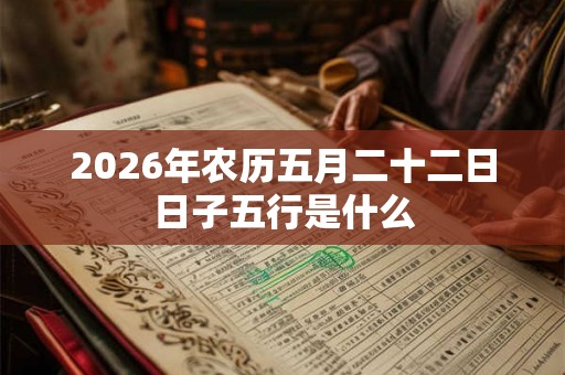 2026年农历五月二十二日日子五行是什么