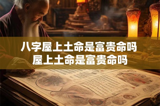 八字屋上土命是富贵命吗 屋上土命是富贵命吗 八字屋上土命是富贵命吗 屋上土命是富贵命吗