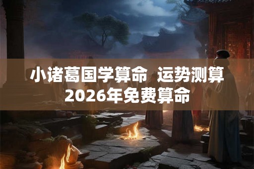小诸葛国学算命  运势测算2026年免费算命