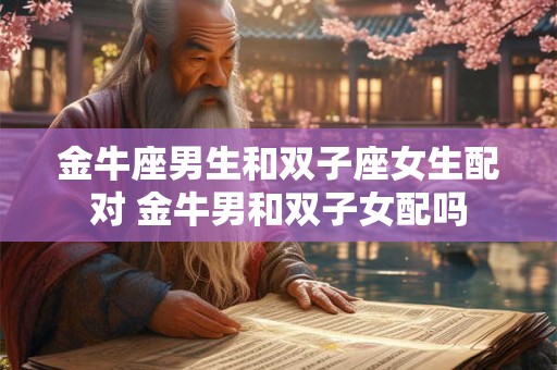 金牛座男生和双子座女生配对 金牛男和双子女配吗