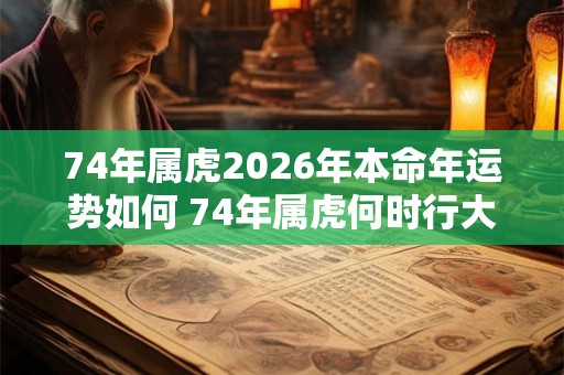 74年属虎2026年本命年运势如何 74年属虎何时行大运 74年属虎2026年本命年运势如何 74年属虎何时行大运