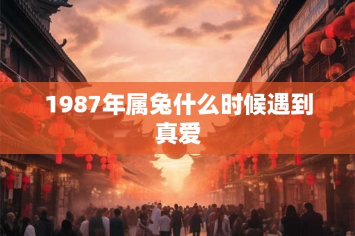 1987年属兔什么时候遇到真爱
