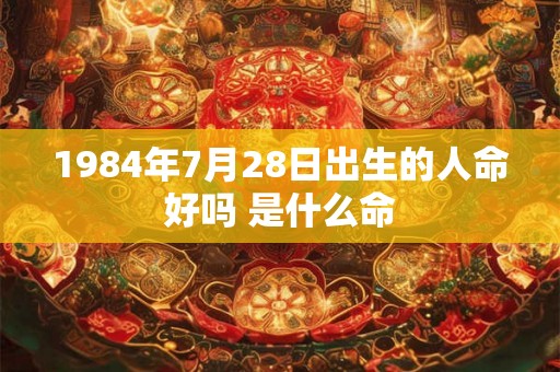 1984年7月28日出生的人命好吗 是什么命