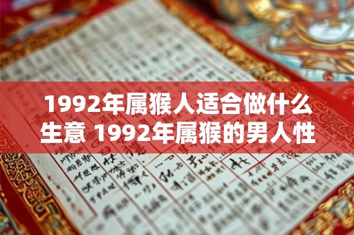 1992年属猴人适合做什么生意 1992年属猴的男人性格脾气
