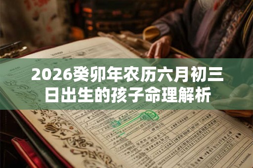 2026癸卯年农历六月初三日出生的孩子命理解析 2026癸卯年农历六月初三日出生的孩子命理解析