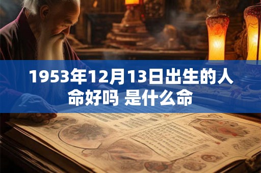 1953年12月13日出生的人命好吗 是什么命