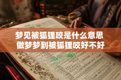 梦见被狐狸咬是什么意思 做梦梦到被狐狸咬好不好