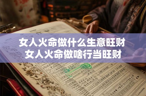 女人火命做什么生意旺财 女人火命做啥行当旺财 女人火命做什么生意旺财 女人火命做啥行当旺财