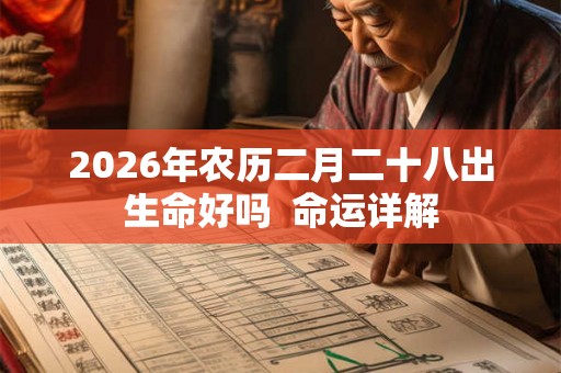 2026年农历二月二十八出生命好吗  命运详解
