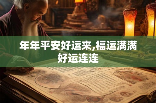 年年平安好运来,福运满满好运连连