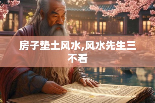 房子垫土风水,风水先生三不看
