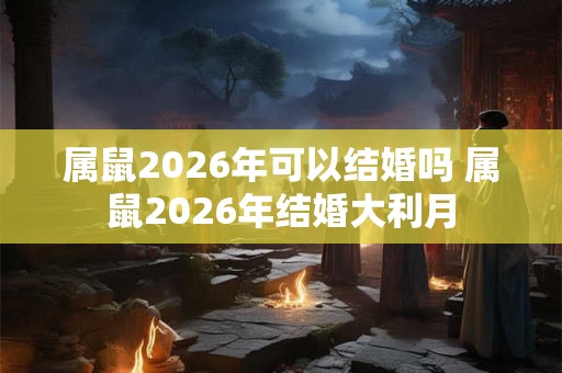 属鼠2026年可以结婚吗 属鼠2026年结婚大利月
