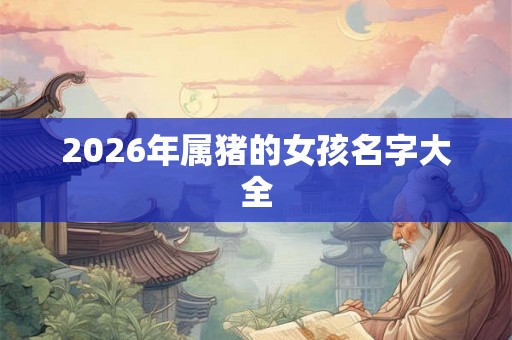 2026年属猪的女孩名字大全