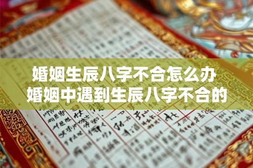 婚姻生辰八字不合怎么办 婚姻中遇到生辰八字不合的情况该如何应对