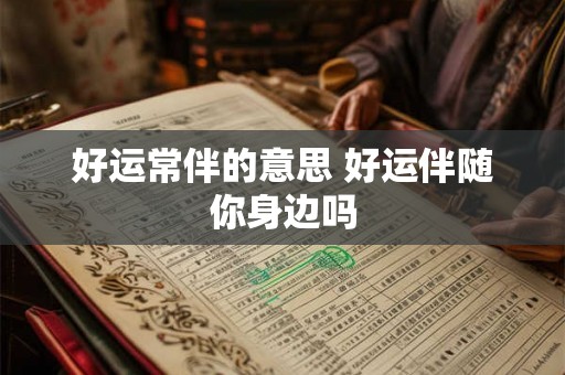 好运常伴的意思 好运伴随你身边吗
