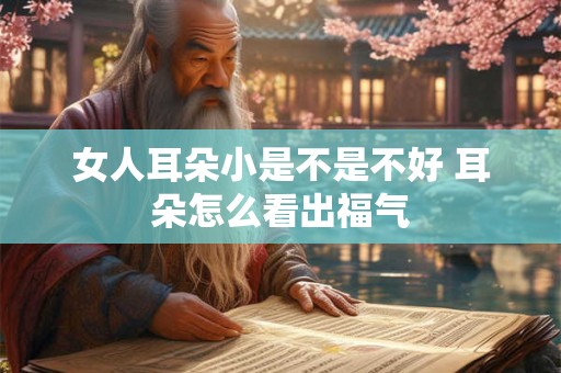 女人耳朵小是不是不好 耳朵怎么看出福气