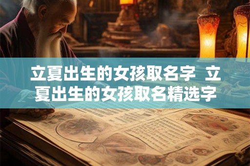 立夏出生的女孩取名字  立夏出生的女孩取名精选字