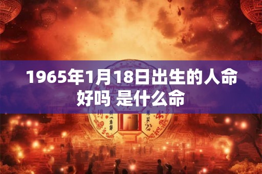 1965年1月18日出生的人命好吗 是什么命