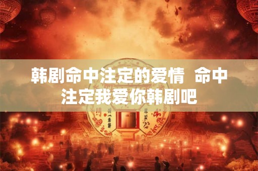 韩剧命中注定的爱情  命中注定我爱你韩剧吧