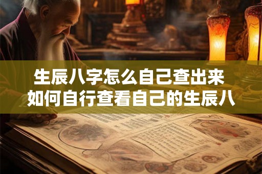 生辰八字怎么自己查出来 如何自行查看自己的生辰八字