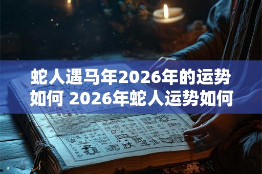 蛇人遇马年2026年的运势如何 2026年蛇人运势如何