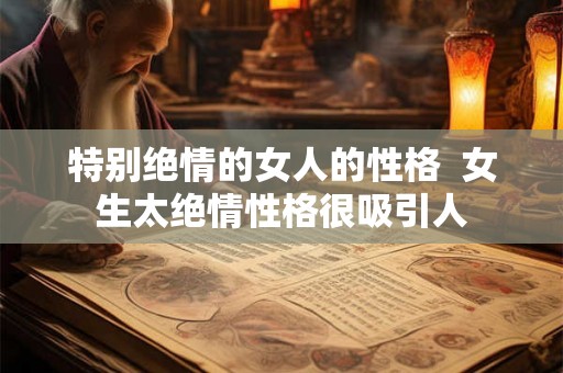 特别绝情的女人的性格  女生太绝情性格很吸引人