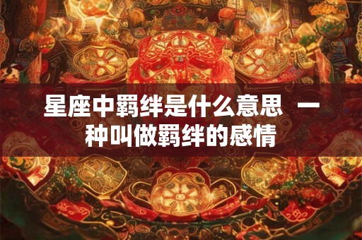 星座中羁绊是什么意思  一种叫做羁绊的感情