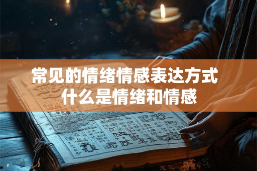 常见的情绪情感表达方式  什么是情绪和情感