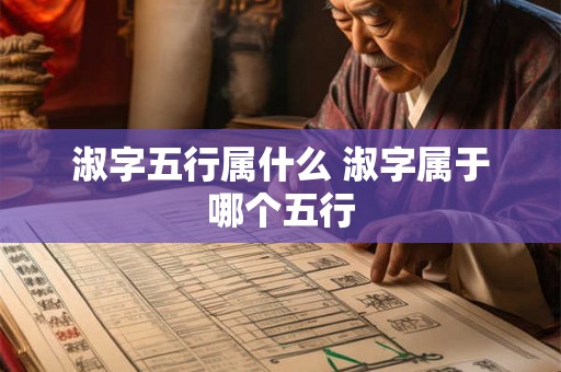 淑字五行属什么 淑字属于哪个五行
