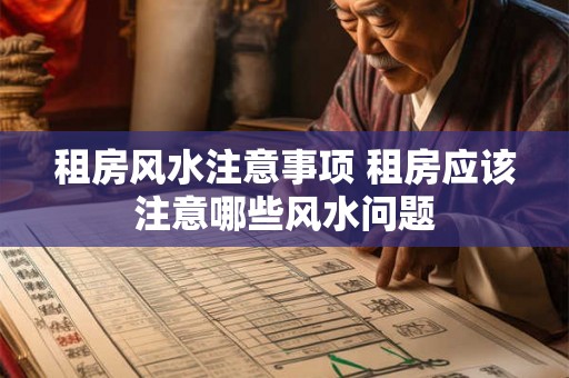 租房风水注意事项 租房应该注意哪些风水问题