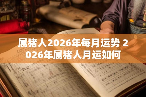 属猪人2026年每月运势 2026年属猪人月运如何