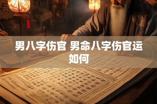 男八字伤官 男命八字伤官运如何 男八字伤官 男命八字伤官运如何
