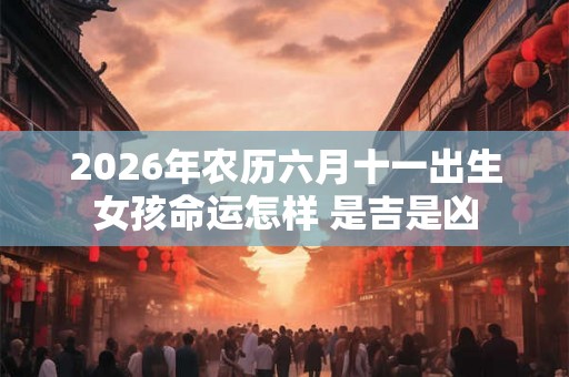 2026年农历六月十一出生女孩命运怎样 是吉是凶