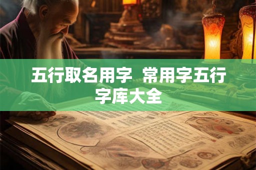五行取名用字  常用字五行字库大全