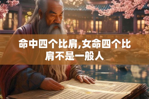命中四个比肩,女命四个比肩不是一般人