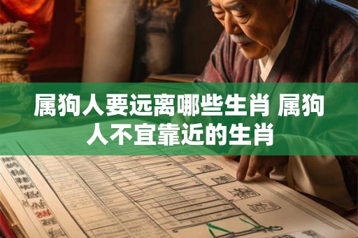属狗人要远离哪些生肖 属狗人不宜靠近的生肖