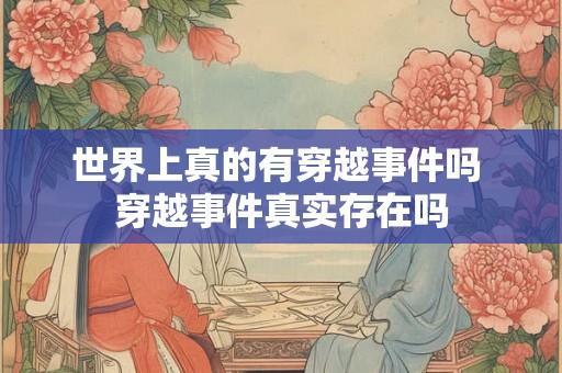 世界上真的有穿越事件吗 穿越事件真实存在吗 世界上真的有穿越事件吗 穿越事件真实存在吗