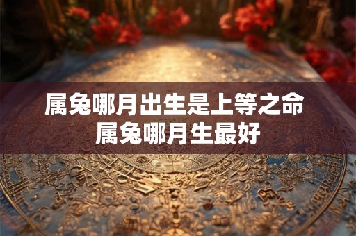 属兔哪月出生是上等之命 属兔哪月生最好